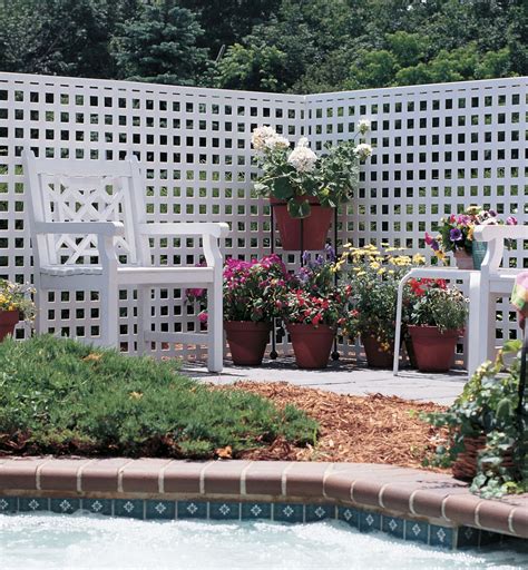 This lattice design provides the privacy needed for your family gatherings. . 4x8 vinyl lattice panels